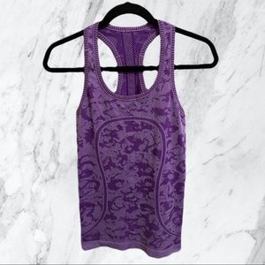 Lululemon Women’s Racerback Tank Top with Lulu logo in front- Purple (Size: 4)